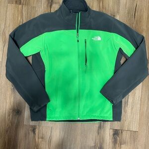 The North Face Vibrant Green and Charcoal Jacket